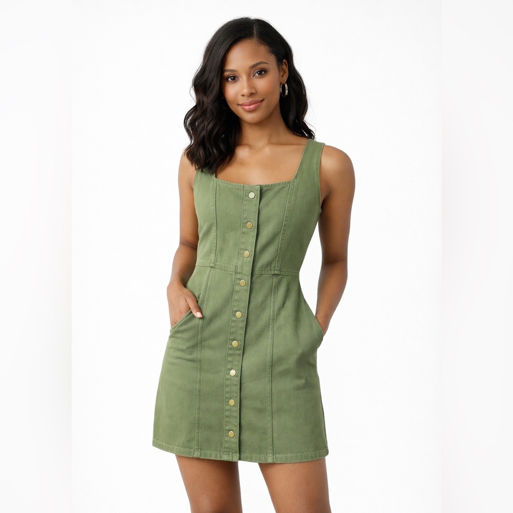 Urban Outfitters Button-Front Mini Dress